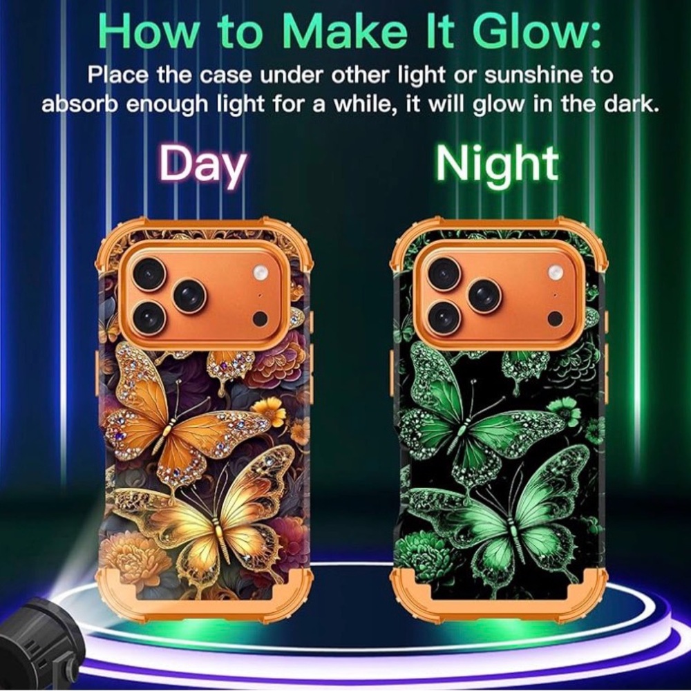 Glow in the Dark iPhone 17 Pro Max Case - Picture 3 of 11